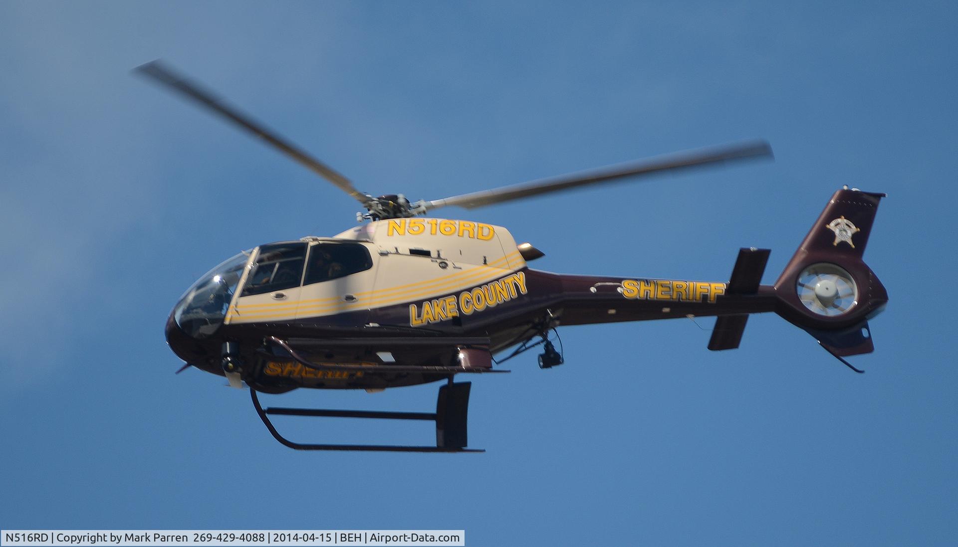 N516RD, 2008 Eurocopter EC-120B Colibri C/N 1583, Lake County Sheriff Indian Police Helicopter.
Flying over New Buffalo, Michigan for 70 plus mile police chase from Kalamazoo to New Buffalo along I-94.