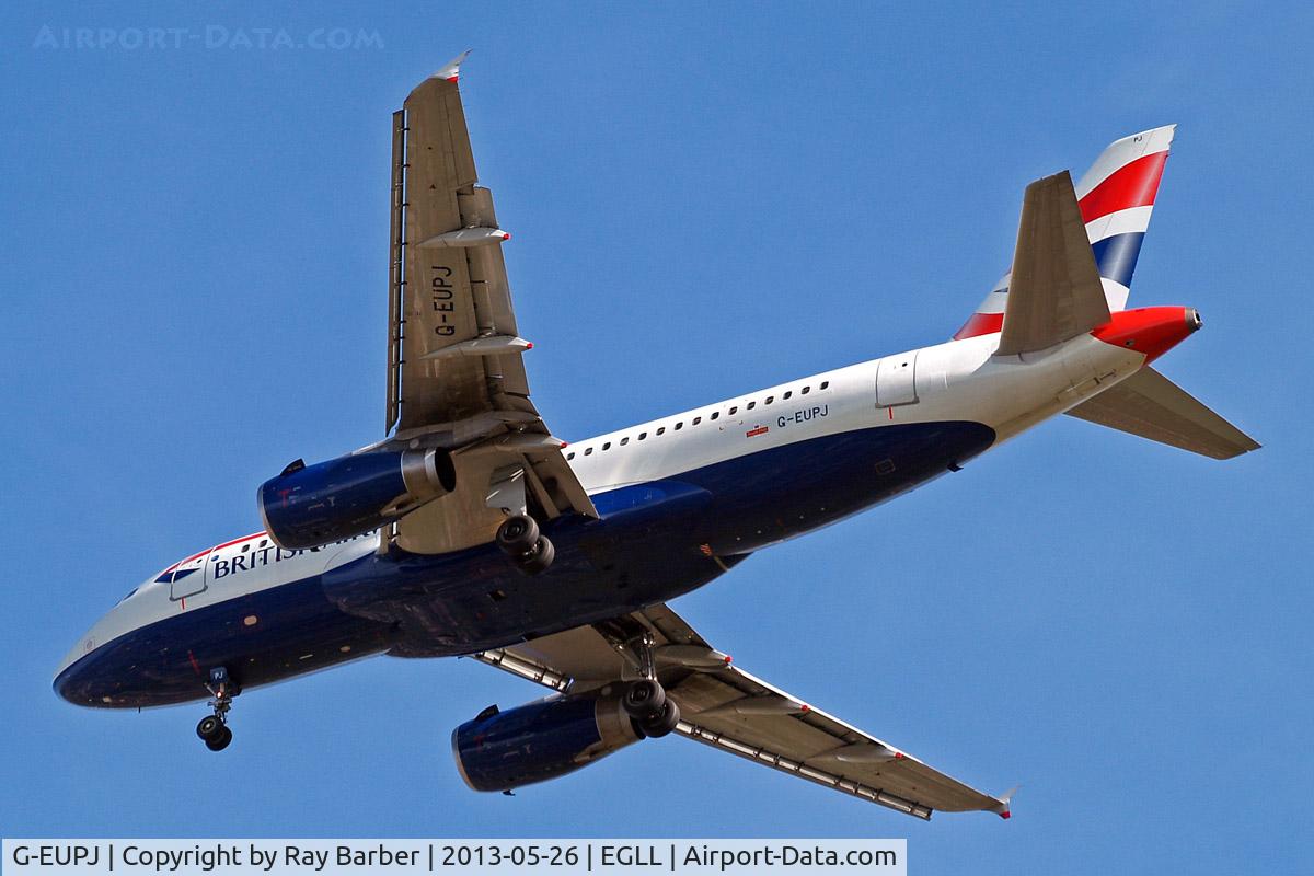G-EUPJ, 2000 Airbus A319-131 C/N 1232, Airbus A319-131 [1232] (British Airways) Home~G 26/05/2013. On approach 27R.