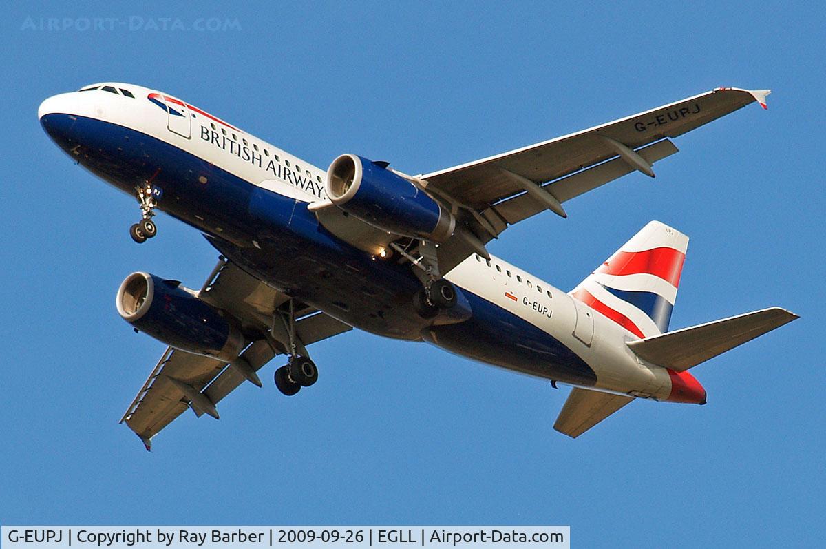 G-EUPJ, 2000 Airbus A319-131 C/N 1232, Airbus A319-131 [1232] (British Airways) Home~G 26/09/2009. On approach 27R.