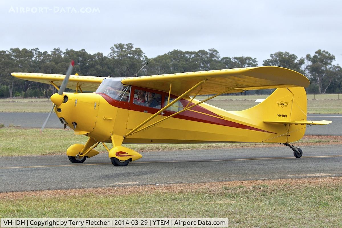 VH-IDH, 1947 Aeronca 11AC Chief C/N 11AC-1624, At Temora Airport during the 40th Anniversary Fly-In of the Australian Antique Aircraft Association