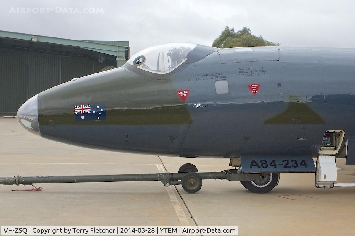 VH-ZSQ, 1955 English Electric Canberra TT.18 C/N EEP71324, Exhibited at the Temora Aviation Museum in New South Wales , Australia