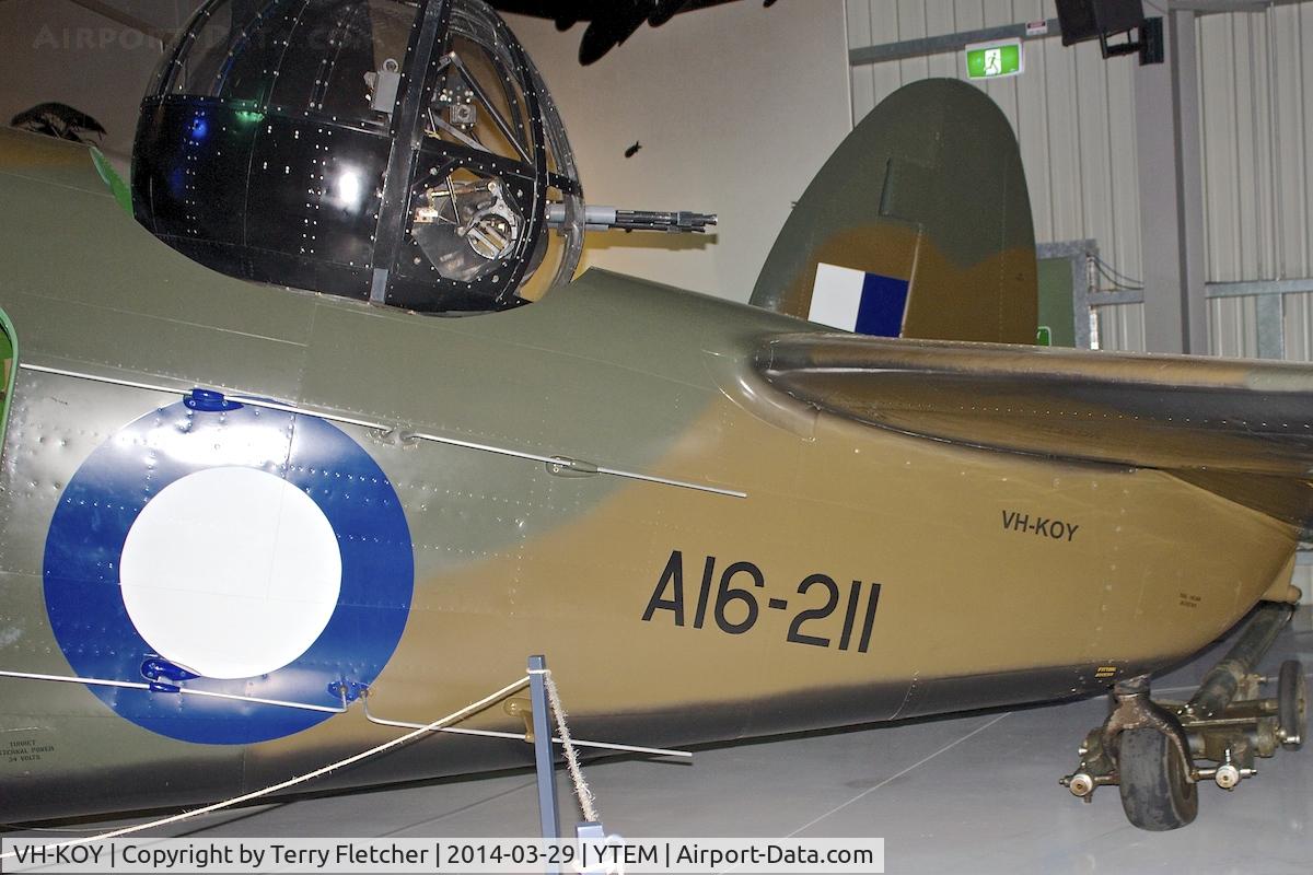 VH-KOY, 1939 Lockheed Hudson IVA C/N 6041, Exhibited at the Temora Aviation Museum in New South Wales , Australia