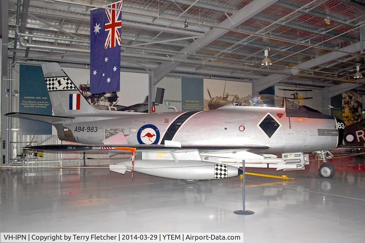 VH-IPN, 1957 Commonwealth CA-27 Sabre Mk.32 C/N CA27-83, Exhibited at the Temora Aviation Museum in New South Wales , Australia