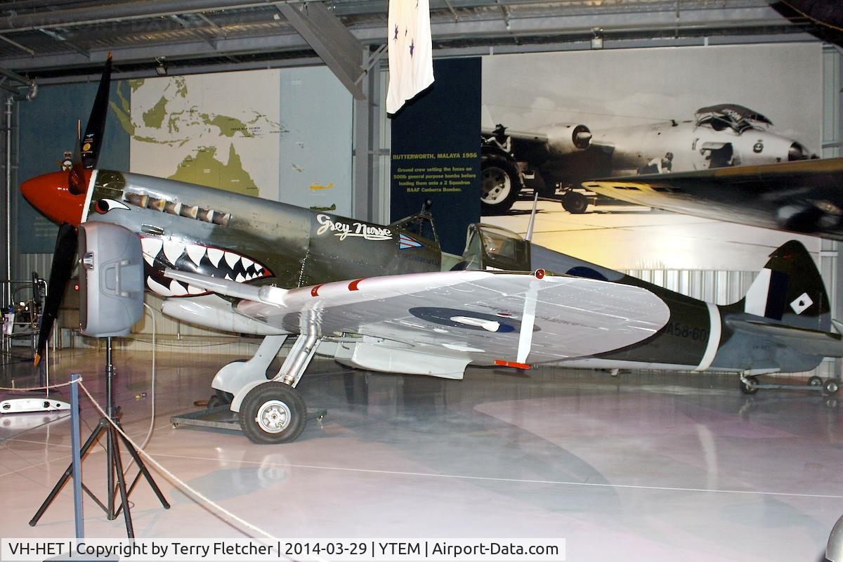VH-HET, 1944 Supermarine 359 Spitfire HF.VIIIc C/N 6S/581740, Exhibited at the Temora Aviation Museum in New South Wales , Australia