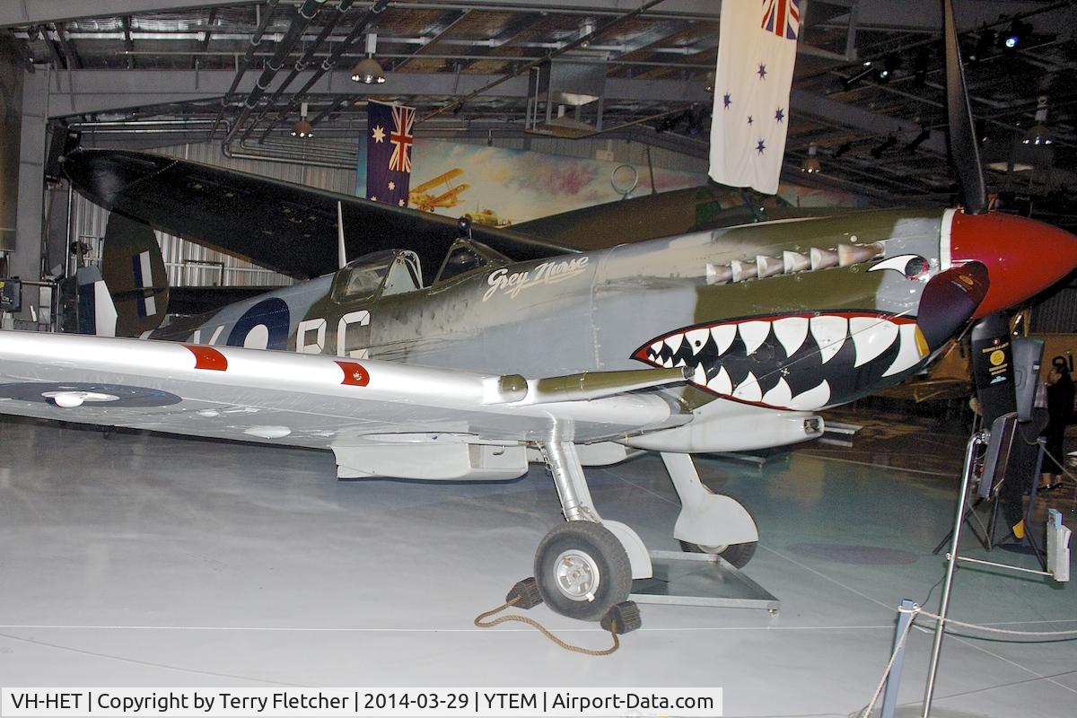 VH-HET, 1944 Supermarine 359 Spitfire HF.VIIIc C/N 6S/581740, Exhibited at the Temora Aviation Museum in New South Wales , Australia