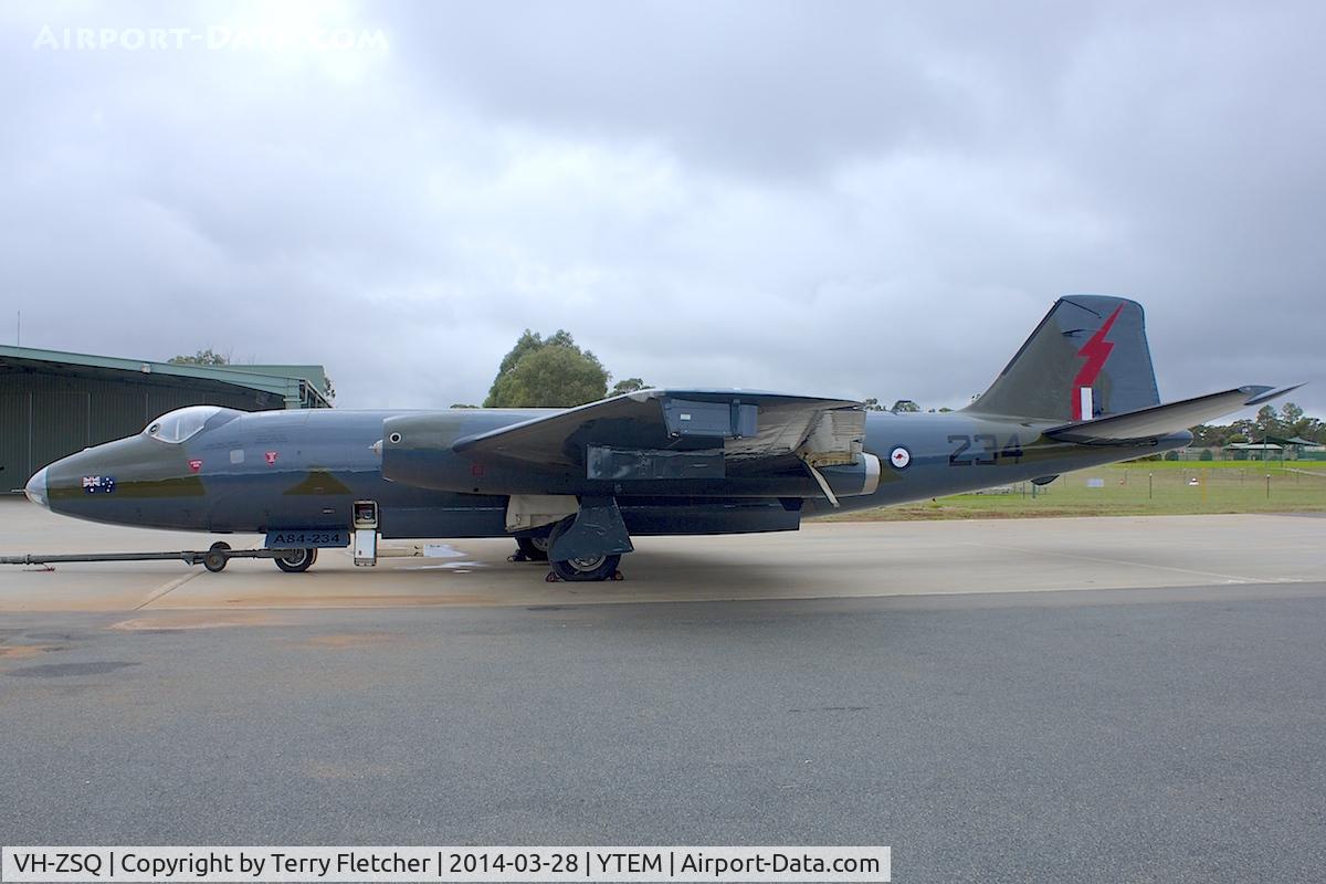 VH-ZSQ, 1955 English Electric Canberra TT.18 C/N EEP71324, Exhibited at the Temora Aviation Museum in New South Wales , Australia