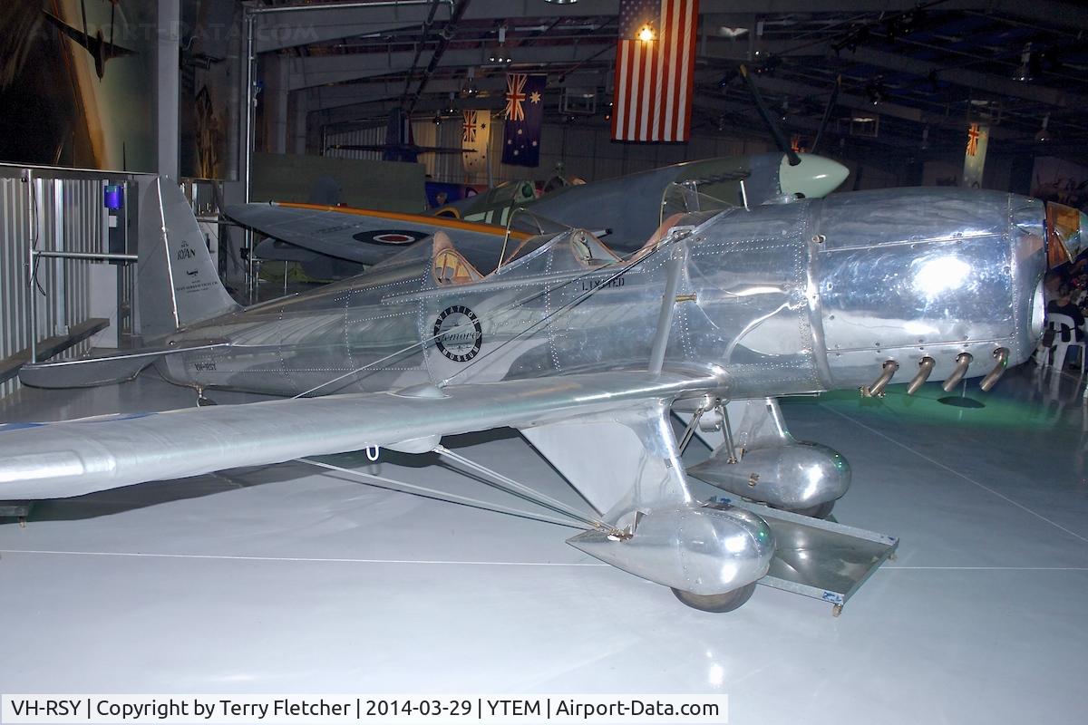 VH-RSY, 1940 Ryan STM-2 C/N 474, Exhibited at the Temora Aviation Museum in New South Wales , Australia