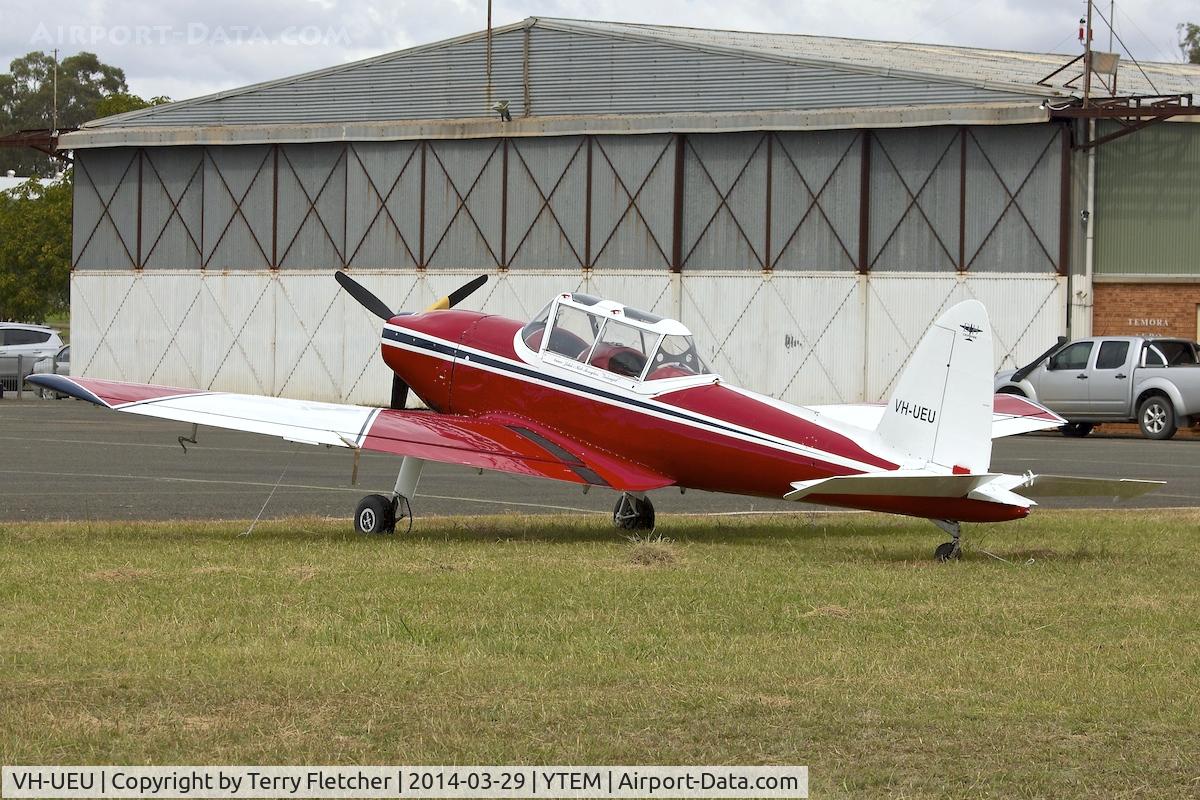 VH-UEU, 1950 De Havilland DHC-1 Chipmunk T.10 C/N C1/0057, At Temora Airport during the 40th Anniversary Fly-In of the Australian Antique Aircraft Association