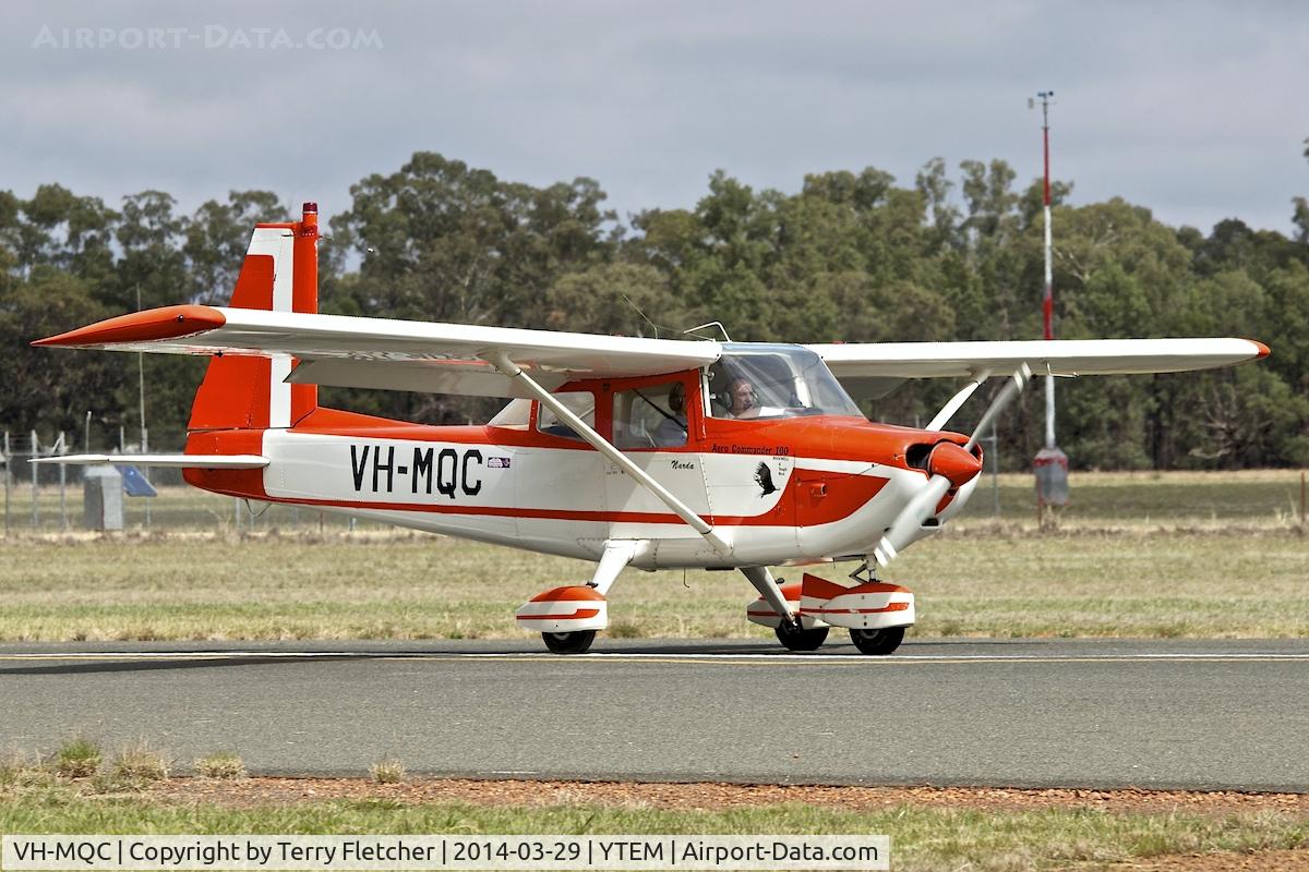 VH-MQC, 1967 Rockwell 100 C/N 119, At Temora Airport during the 40th Anniversary Fly-In of the Australian Antique Aircraft Association