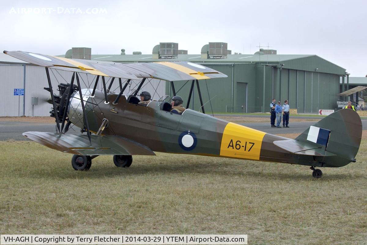VH-AGH, 1937 Avro 643 Cadet II C/N R3/LT/3135, At Temora Airport during the 40th Anniversary Fly-In of the Australian Antique Aircraft Association