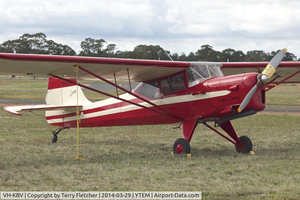 VH-KBV, 1957 Auster J-5R Alpine C/N 3304, At Temora Airport during the 40th Anniversary Fly-In of the Australian Antique Aircraft Association