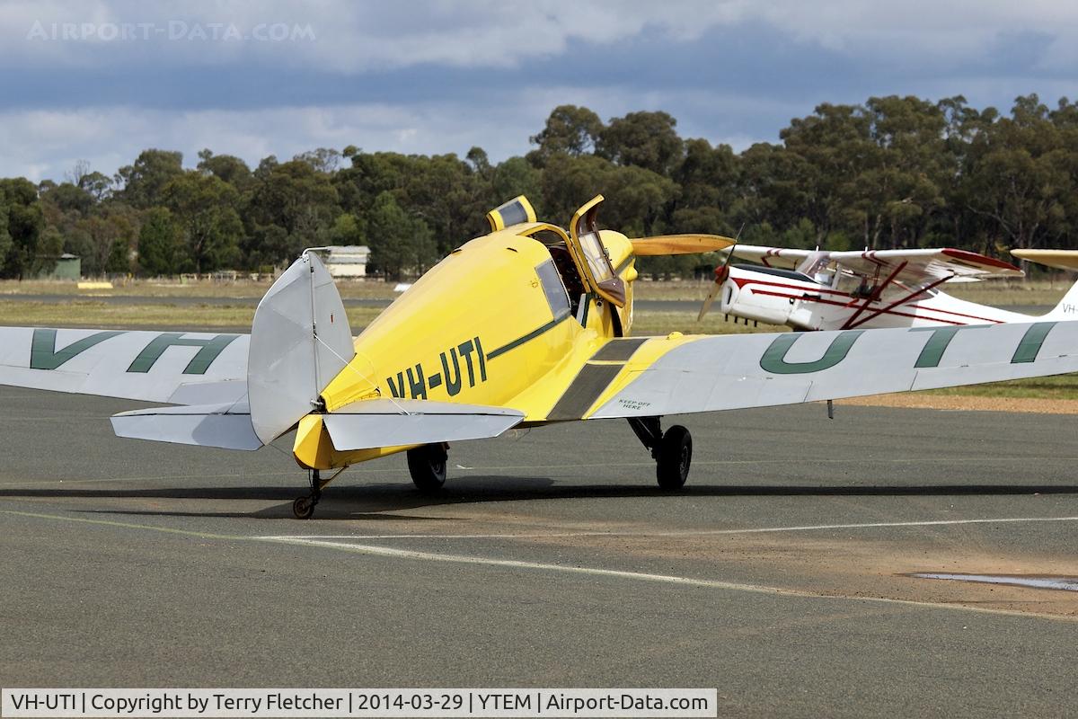 VH-UTI, 1934 Klemm BK1 C/N 109, At Temora Airport during the 40th Anniversary Fly-In of the Australian Antique Aircraft Association