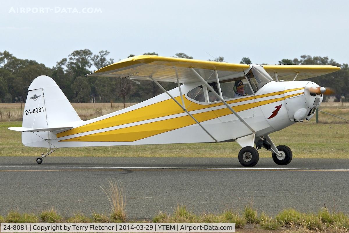 24-8081, 1941 Porterfield LP-65 C/N 953, At Temora Airport during the 40th Anniversary Fly-In of the Australian Antique Aircraft Association