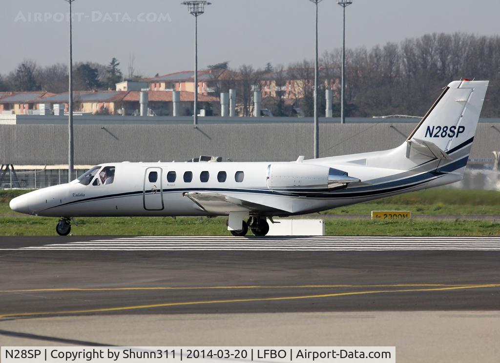 N28SP, Cessna 550 Citation Bravo C/N 550-1125, Ready for take off rwy 14L