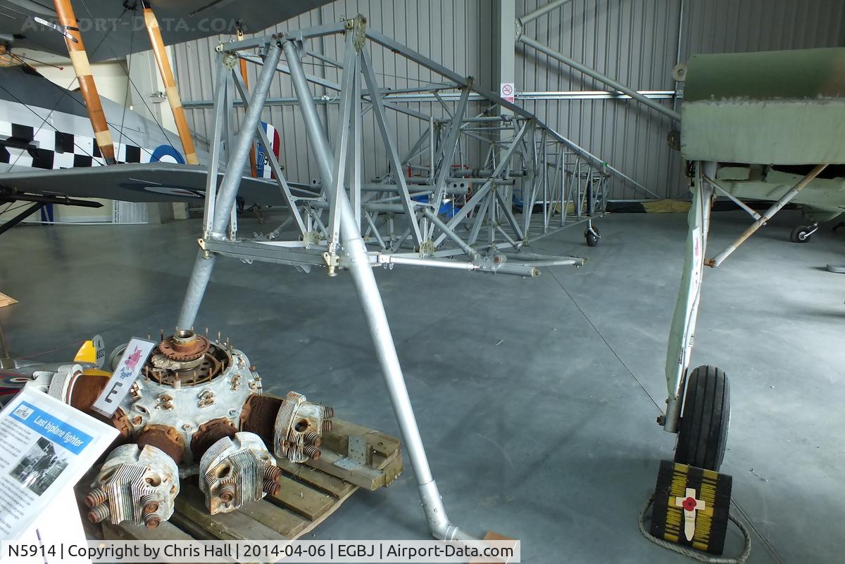 N5914, 1938 Gloster Gladiator Mk2 C/N Not found N5914, Shot down on 2 June 1940, the wreckage remained on Lille Haugefjellet until the end of 1998 when it was recovered for restoration by the Jet Age Museum