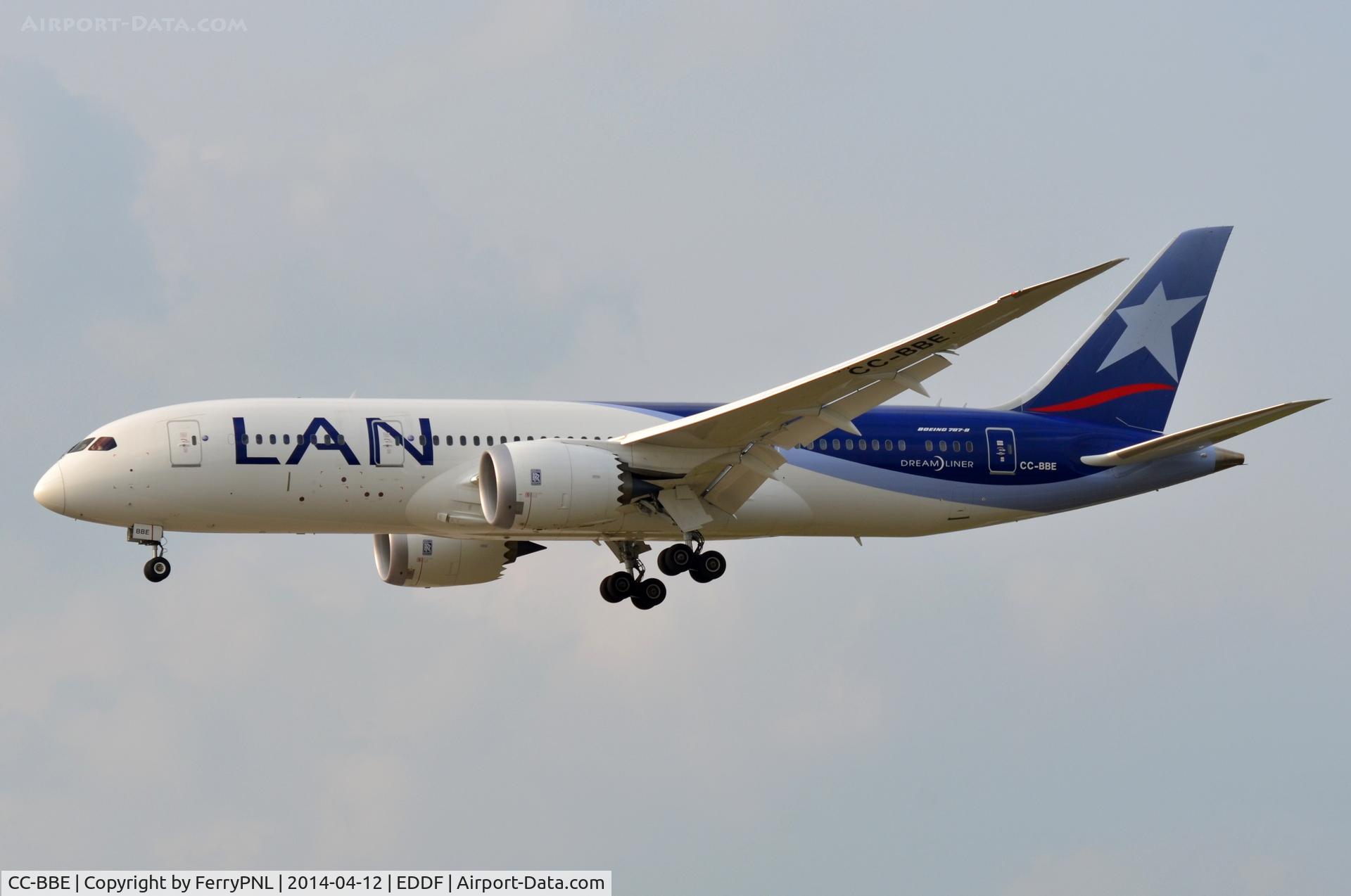 CC-BBE, 2013 Boeing 787-8 Dreamliner C/N 38473, LAN B788 landing in FRA