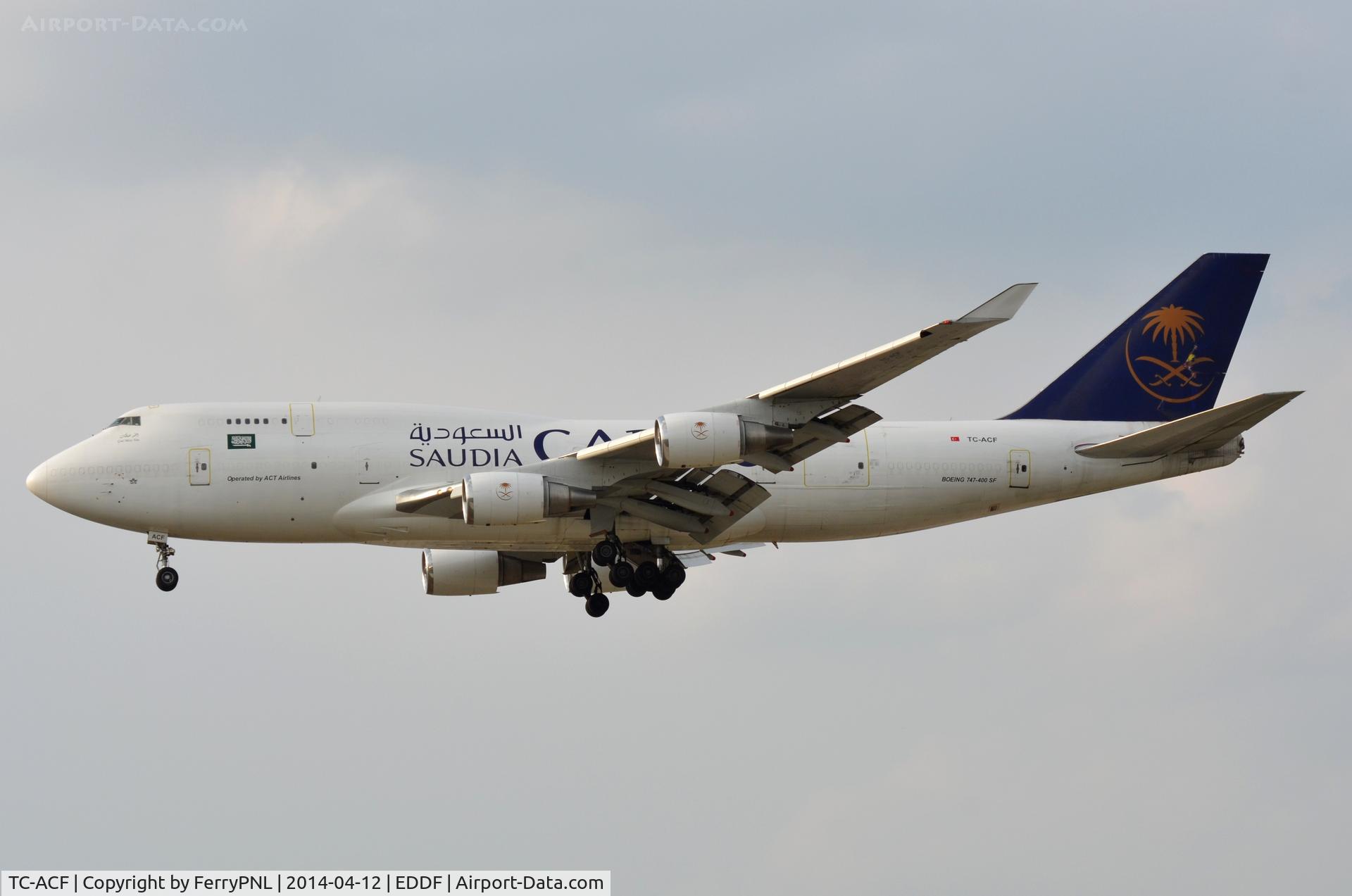 TC-ACF, 1993 Boeing 747-481 C/N 25645, Saudia B744F operated by ACT Airlines of Turkey.