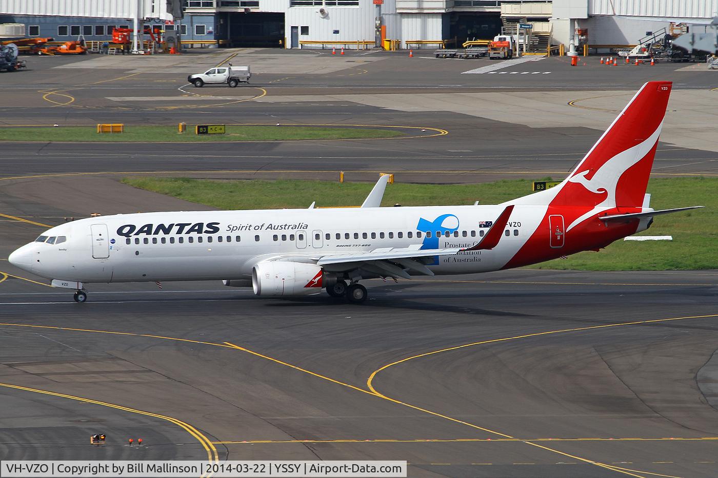 VH-VZO, 2011 Boeing 737-838 C/N 34191, Prostate Cancer c/s