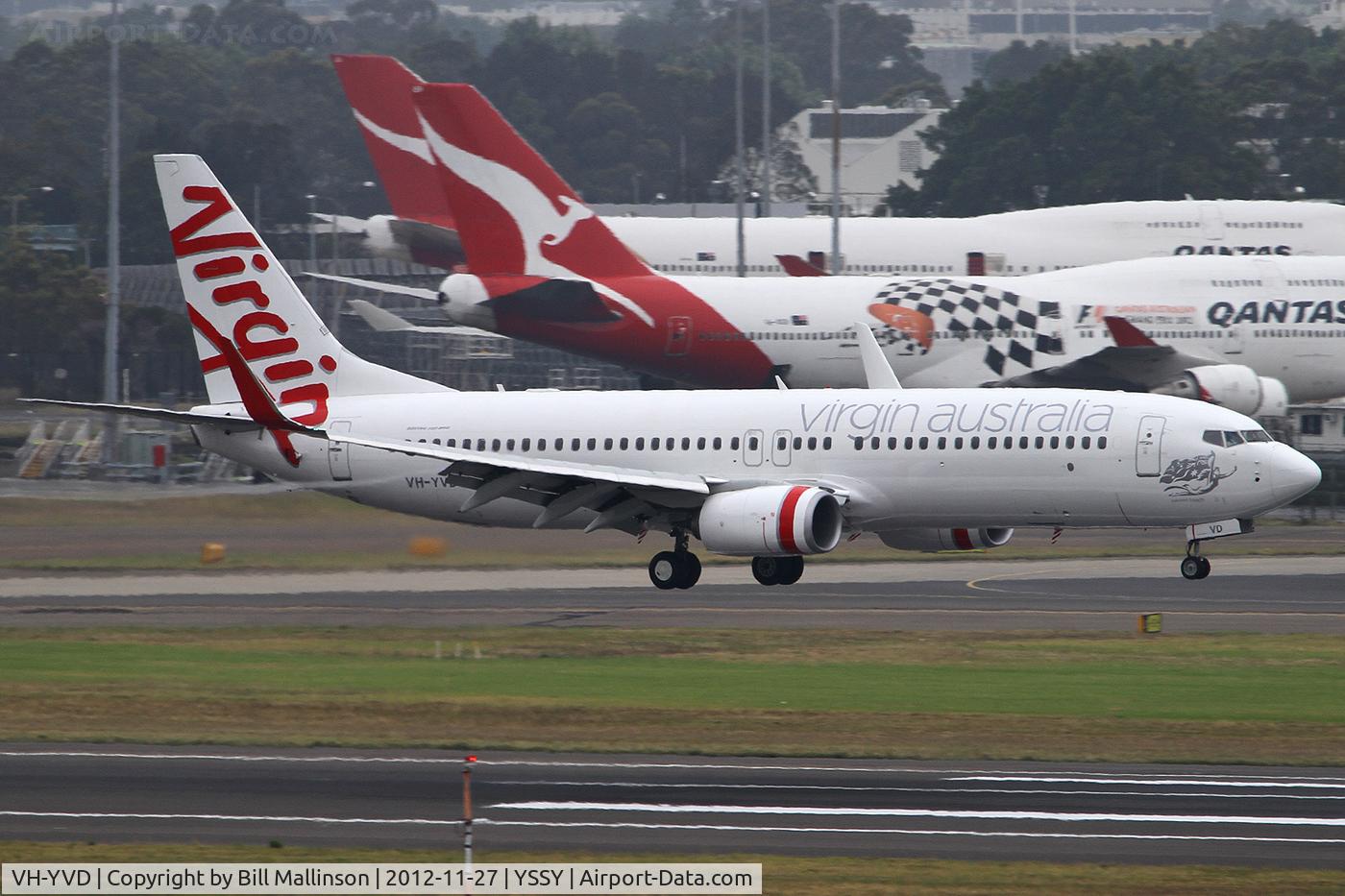 VH-YVD, 2011 Boeing 737-8FE C/N 40998, ready for 16R