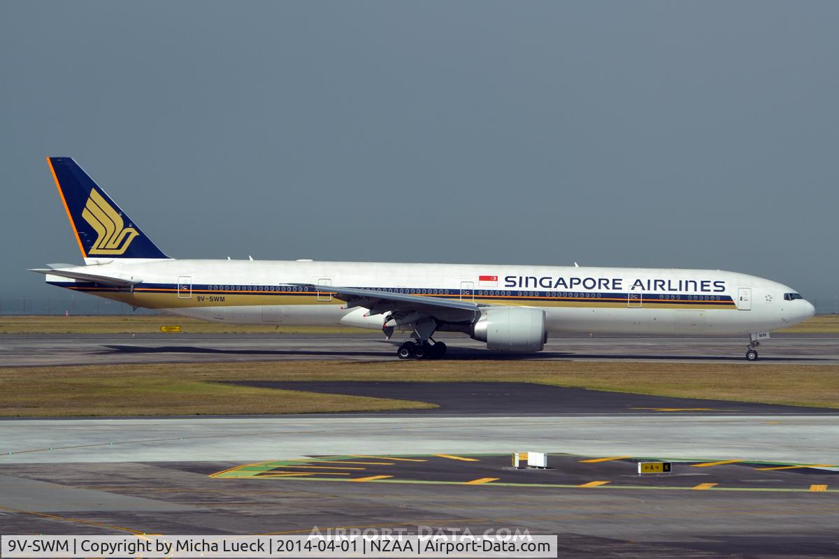 9V-SWM, 2008 Boeing 777-312/ER C/N 34578, At Auckland