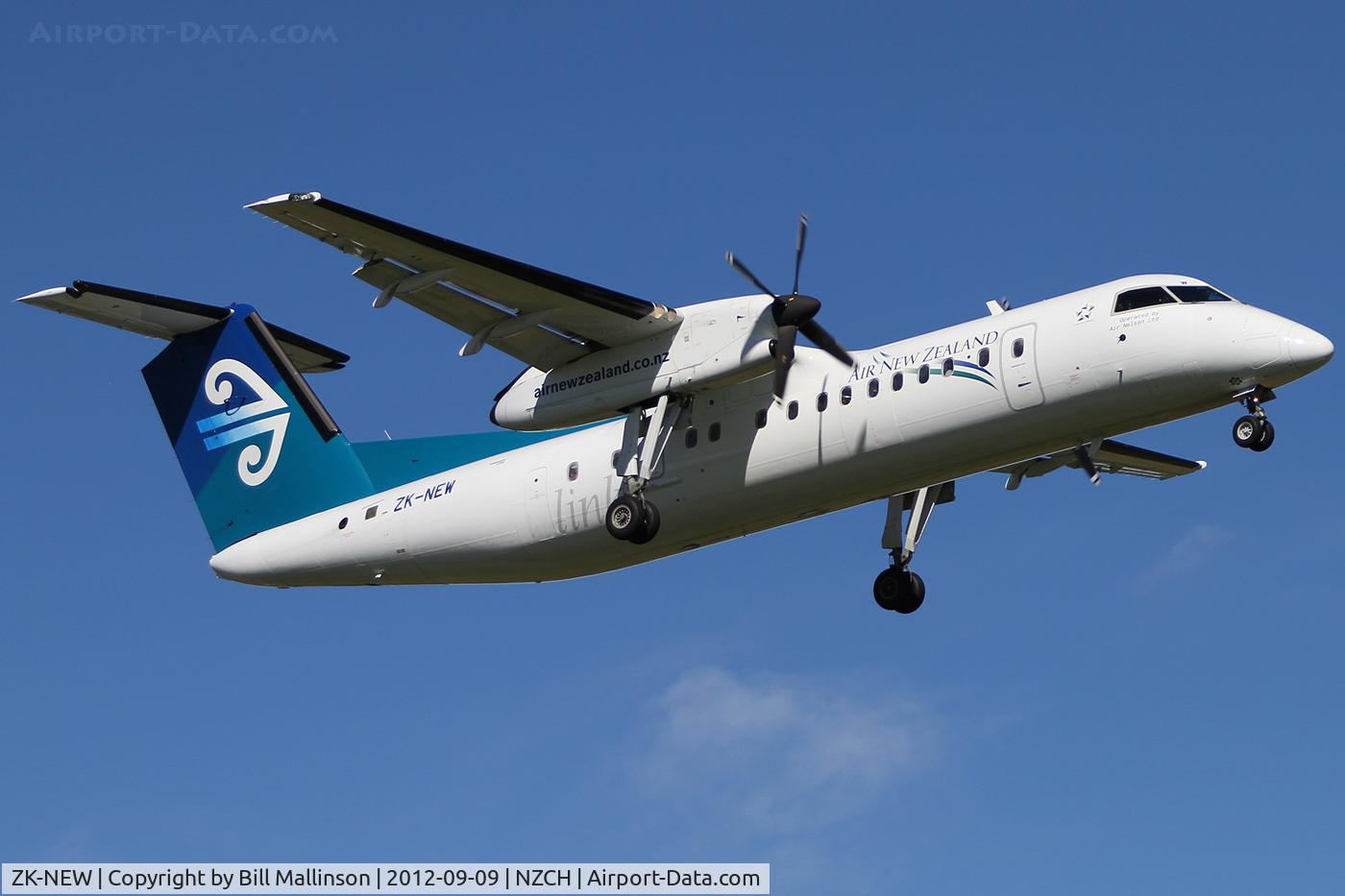 ZK-NEW, 2007 De Havilland Canada DHC-8-311Q Dash 8 C/N 648, finals to 02