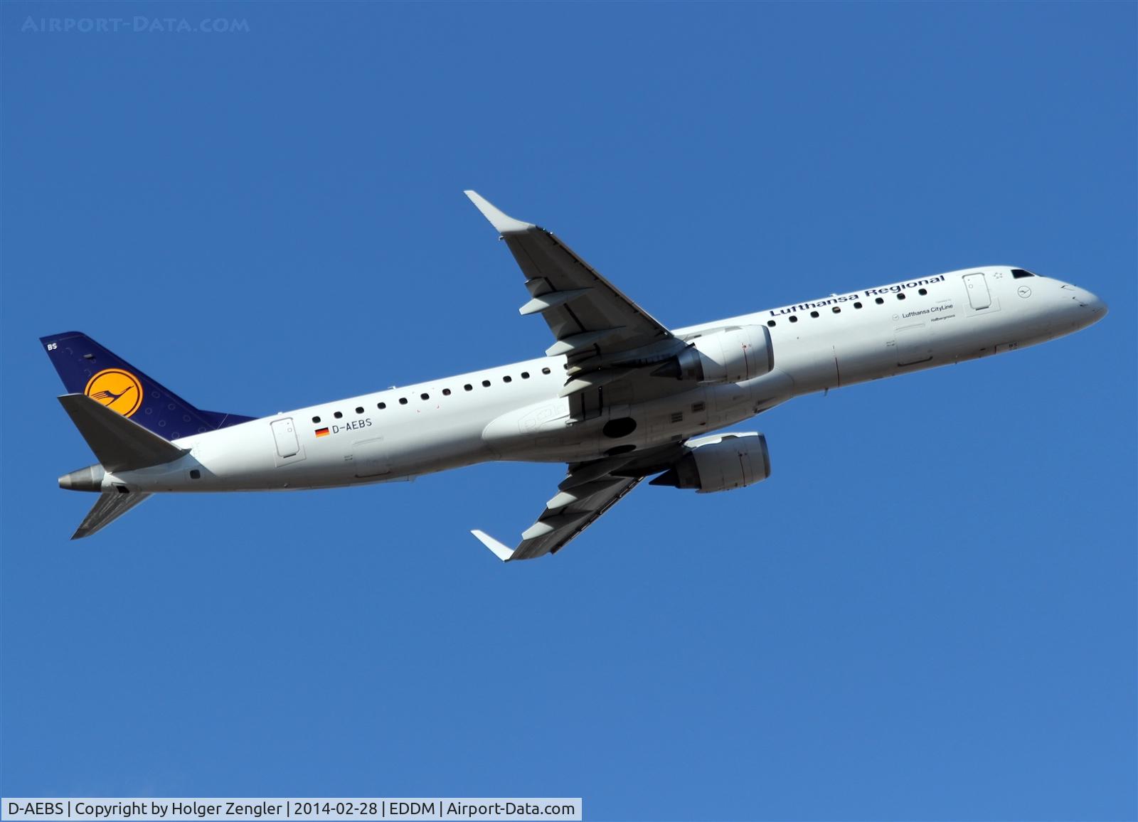 D-AEBS, 2012 Embraer 195LR (ERJ-190-200LR) C/N 19000565, Up and away for a new task....