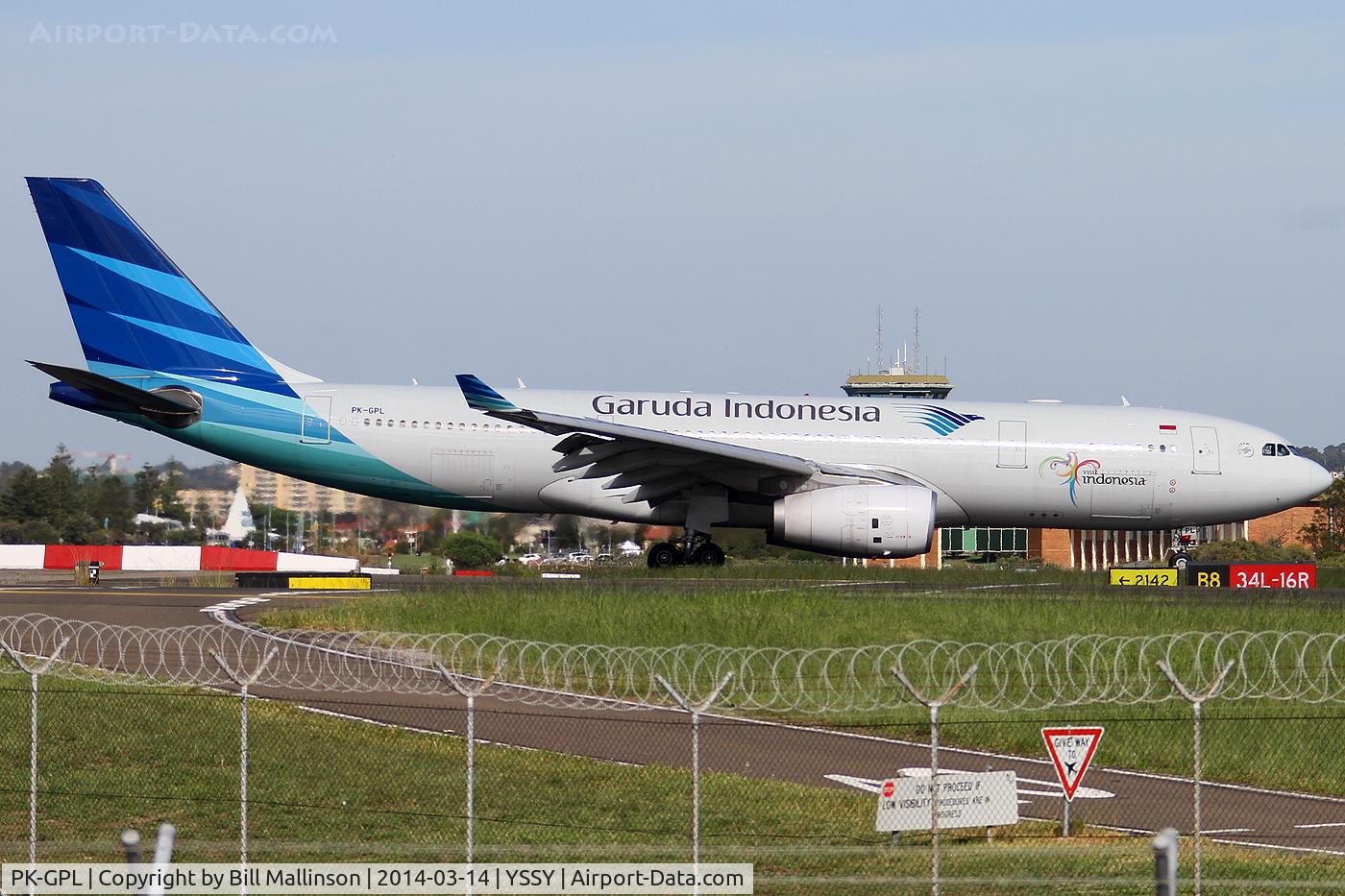 PK-GPL, 2010 Airbus A330-243 C/N 1184, landed ... on 34L