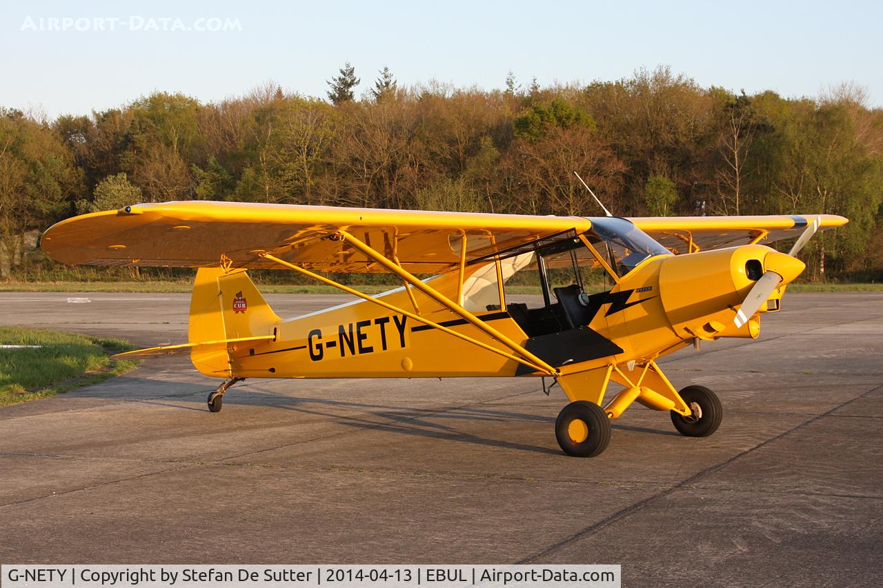 G-NETY, 1994 Piper PA-18-150 Super Cub C/N 1809108, Bathing in nice evening light.