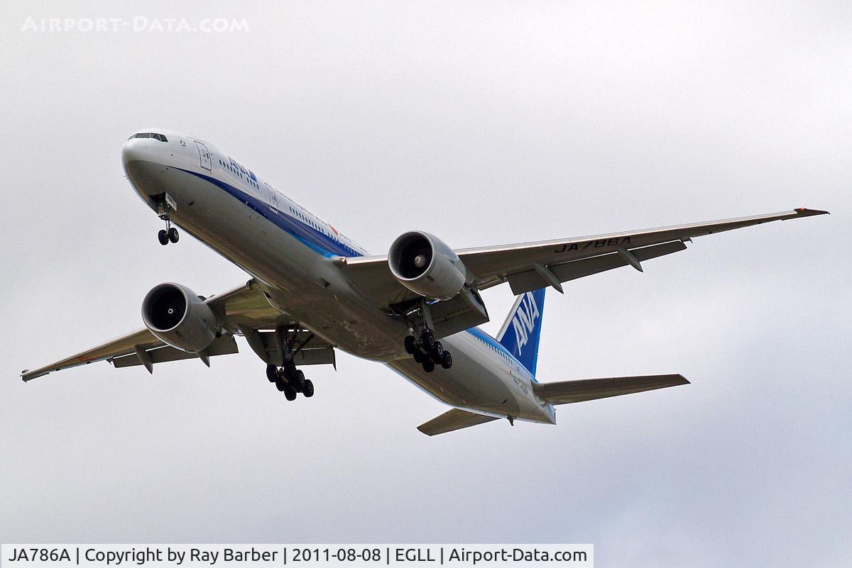 JA786A, 2010 Boeing 777-381/ER C/N 37948, Boeing 777-381ER [37948] (All Nippon Airways) Home~G 08/08/2011. On approach 27R.