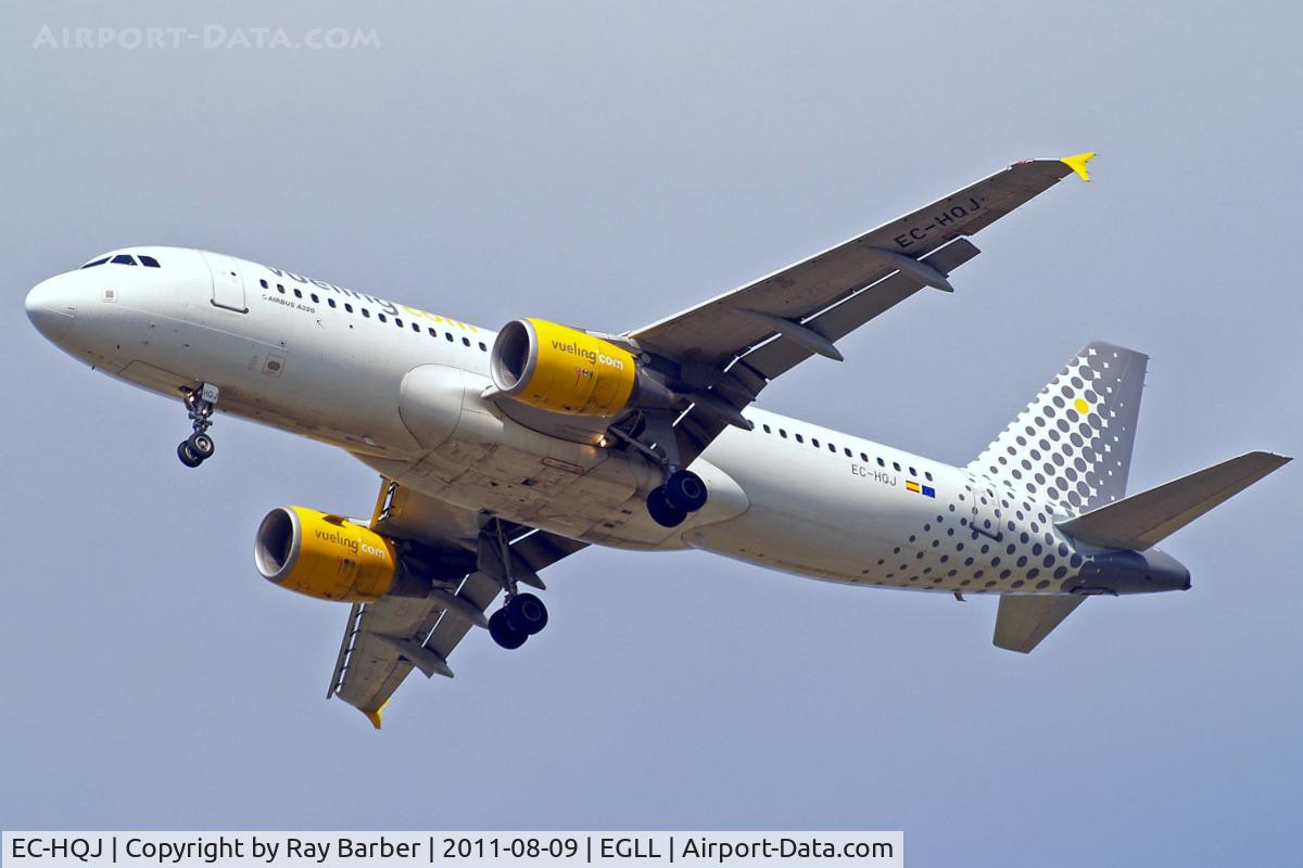 EC-HQJ, 2001 Airbus A320-214 C/N 1430, Airbus A320-214 [1430] (Vueling Airlines) Home~G 09/08/2011. On approach 27R.