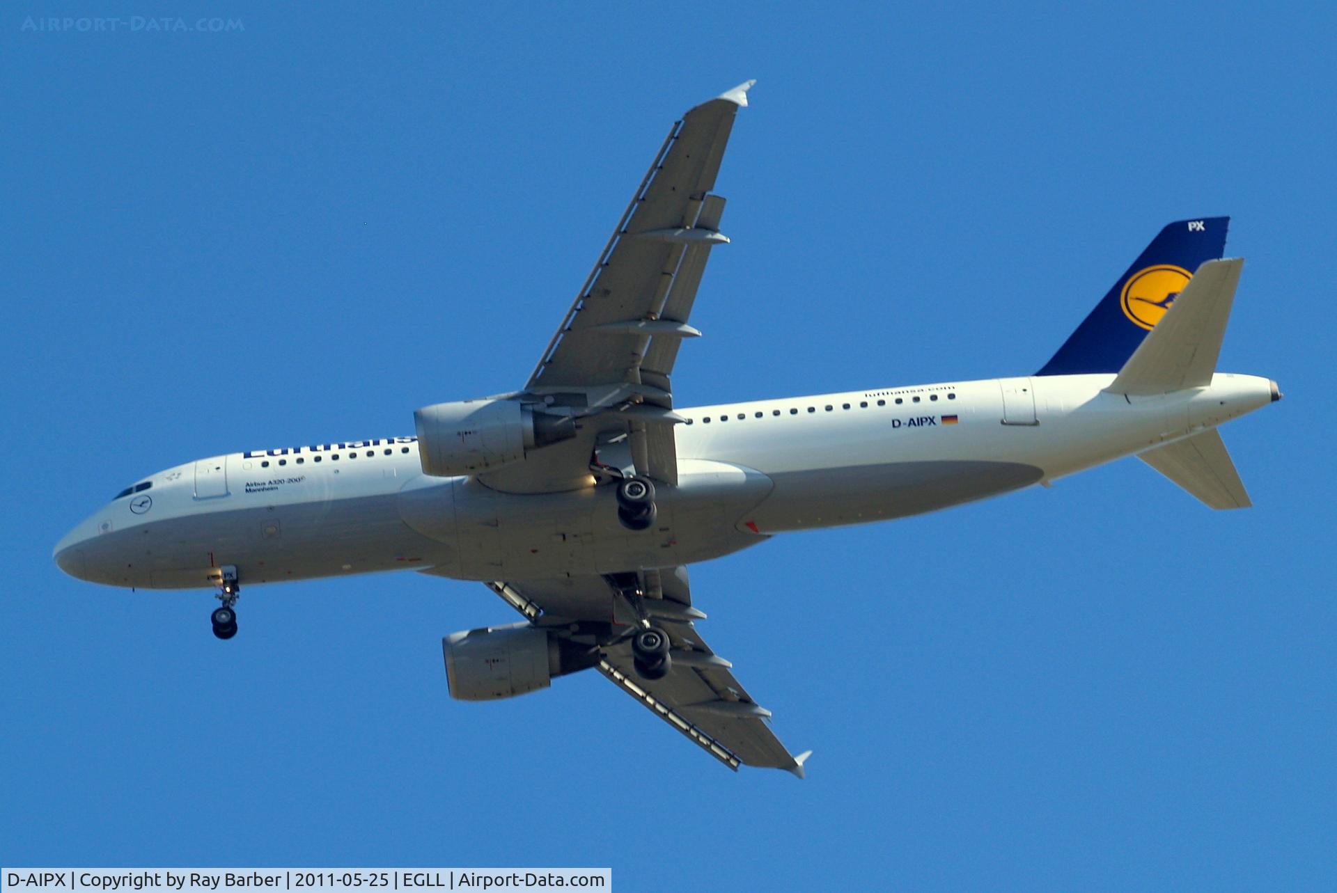 D-AIPX, 1990 Airbus A320-211 C/N 147, Airbus A320-211 [0147] (Lufthansa) Home~G 25/05/2011. On approach 27R