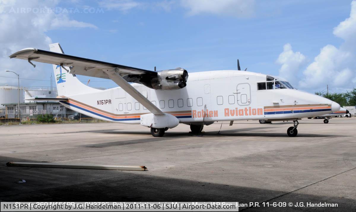 N151PR, 1987 Short SD3-60-300 C/N SH.3725, On the ramp.