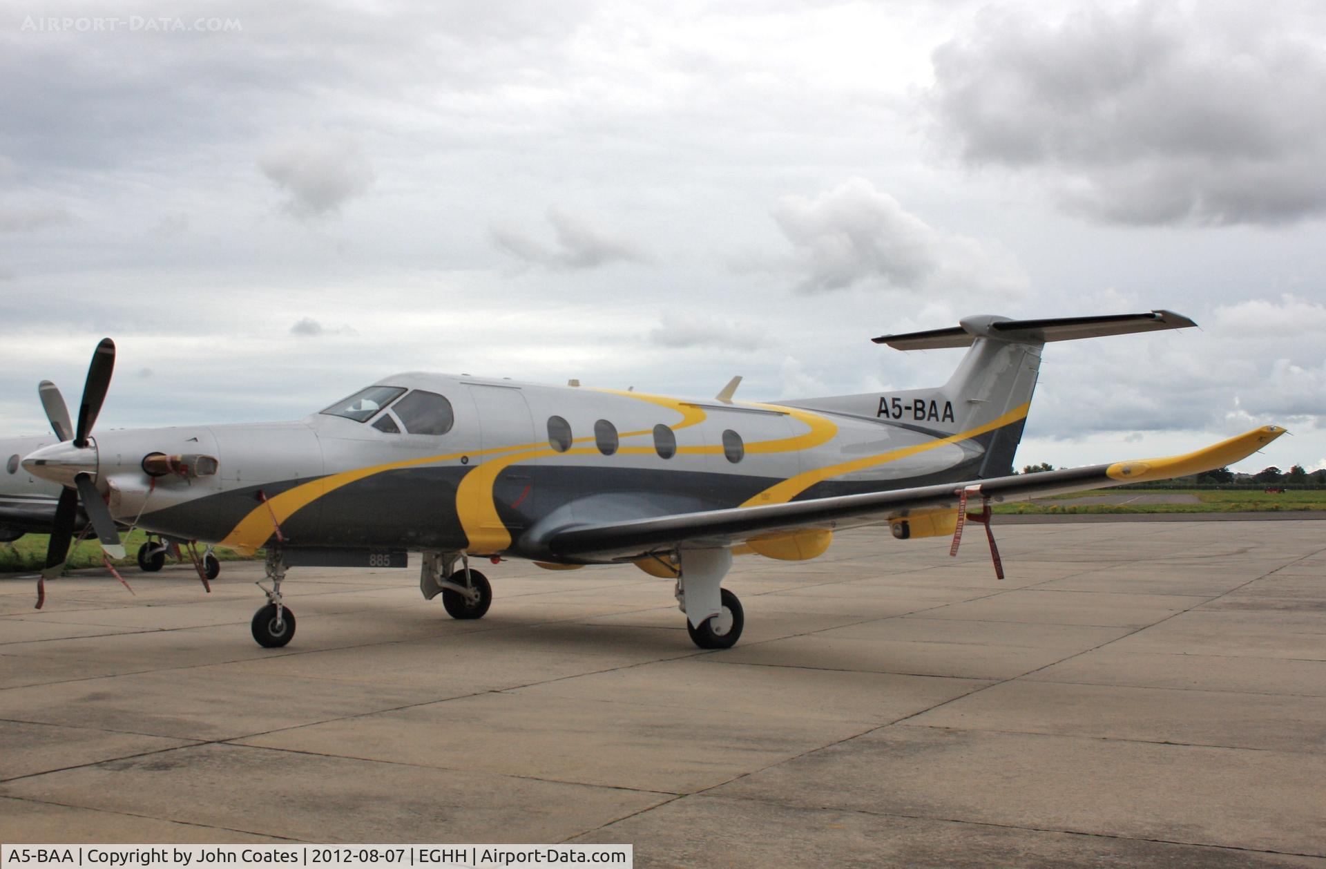 A5-BAA, 2008 Pilatus PC-12/47 C/N 885, At Pilatus Centre