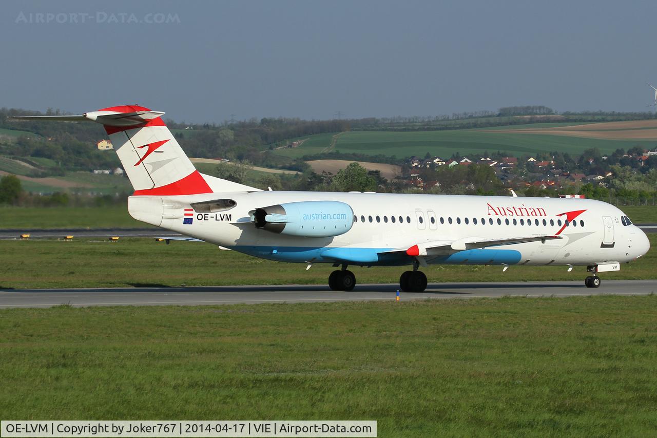 OE-LVM, 1991 Fokker F100 (F-28-0100) C/N 11361, Austrian Airlines
