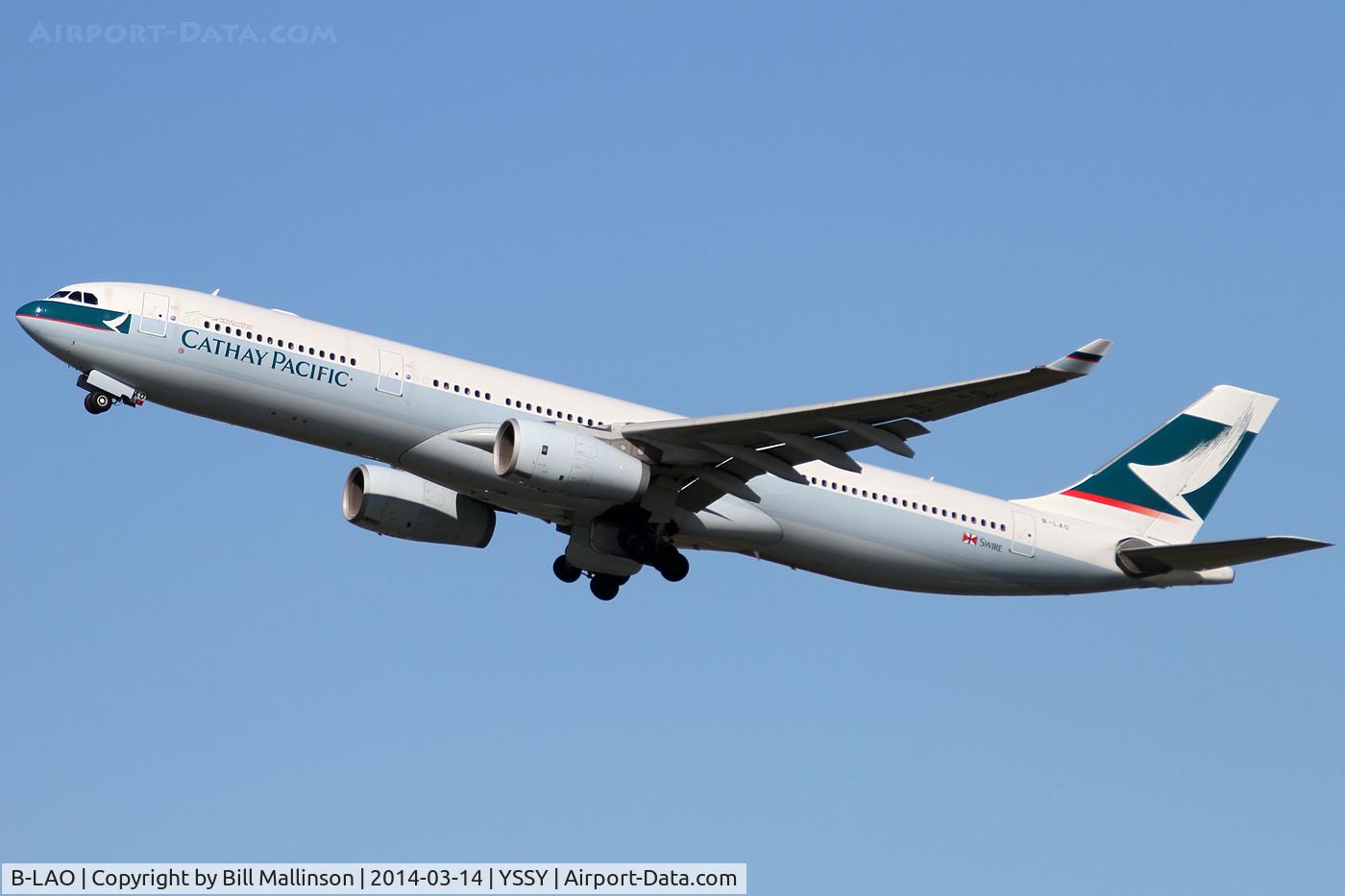 B-LAO, 2012 Airbus A330-343X C/N 1317, away home to HKG