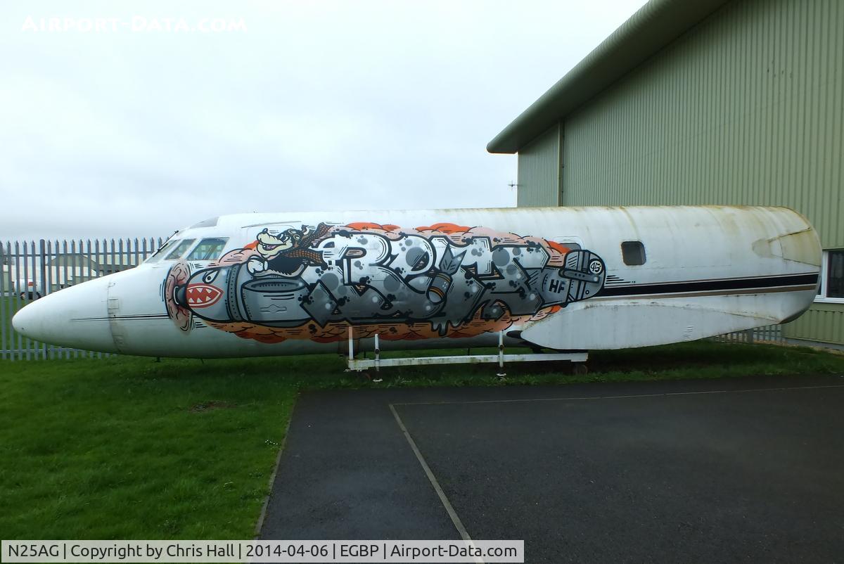 N25AG, Lockheed L-1329-25 JetStar II C/N 5202, outside the ASI hangar painted with some intresting 