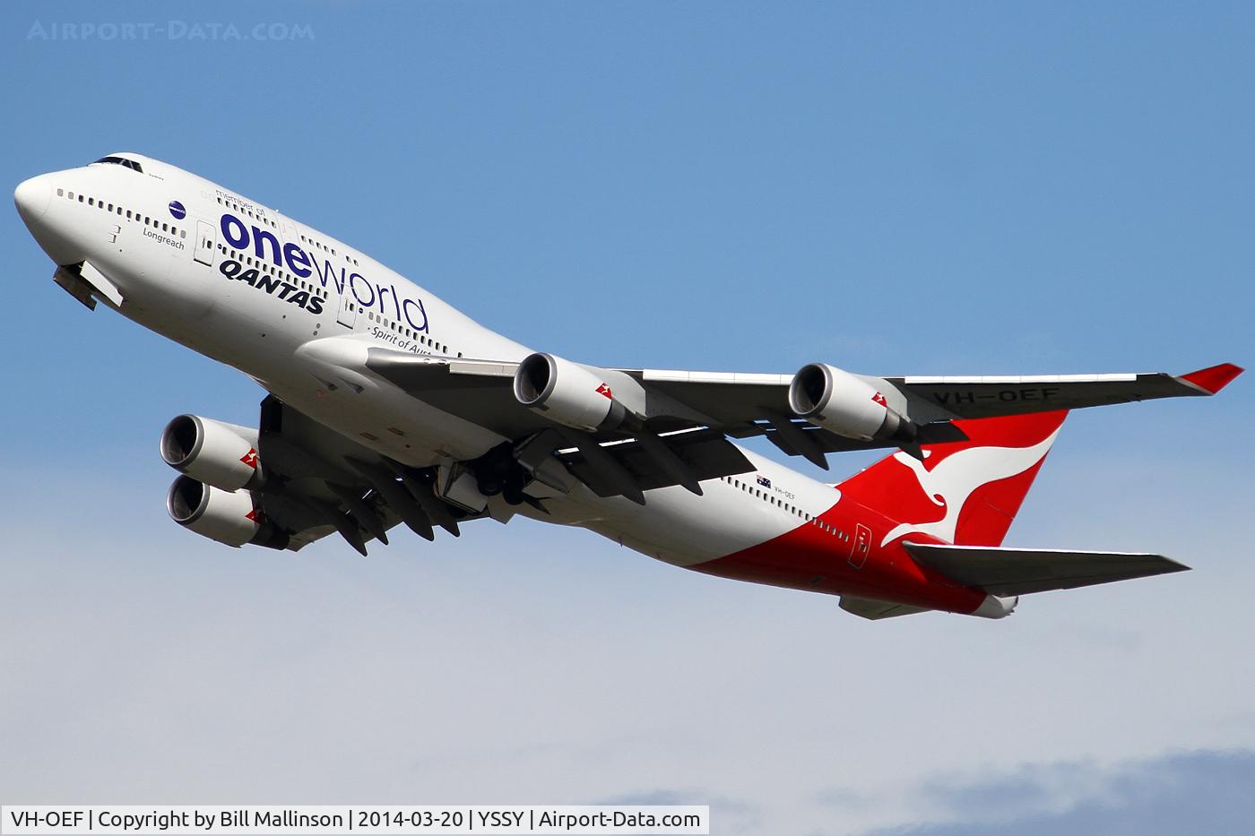 VH-OEF, 2002 Boeing 747-438/ER C/N 32910, One World