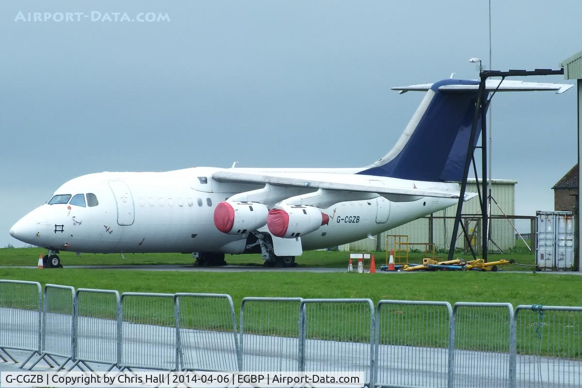 G-CGZB, 1996 British Aerospace Avro 146-RJ85 C/N E.2288, ex D-AVRM Lufthansa CityLine, in storage at Kemble