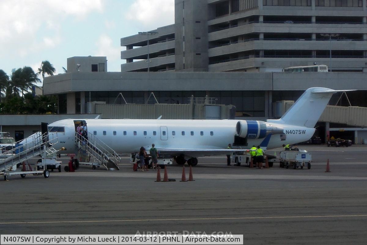 N407SW, 1994 Canadair CRJ-200LR (CL-600-2B19) C/N 7034, At Honolulu
