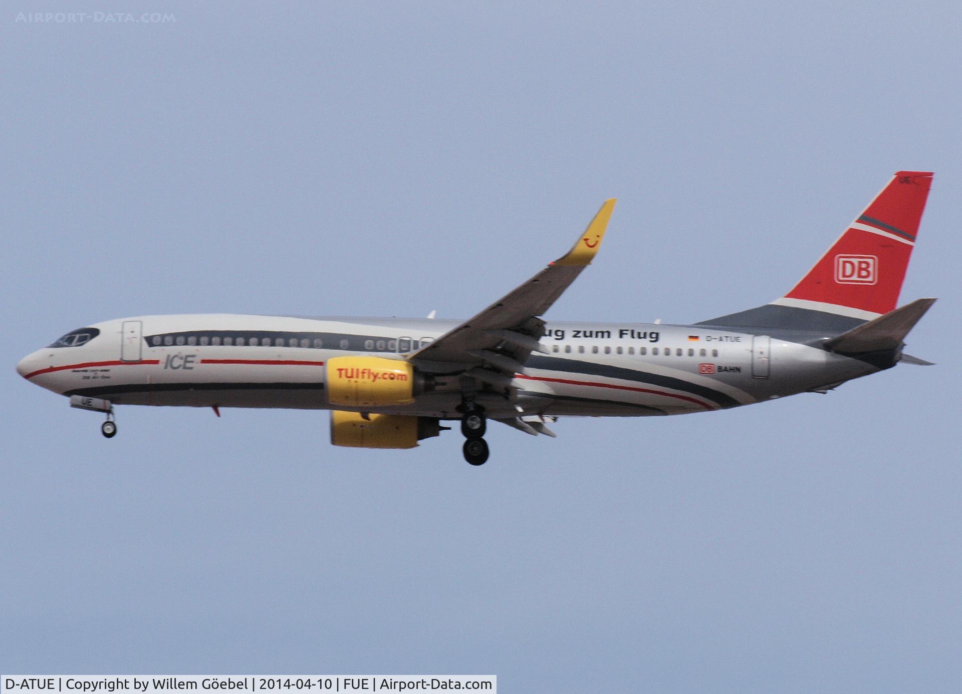 D-ATUE, 2006 Boeing 737-8K5 C/N 34686, Prepare for landing on Fuertefentura Airport
