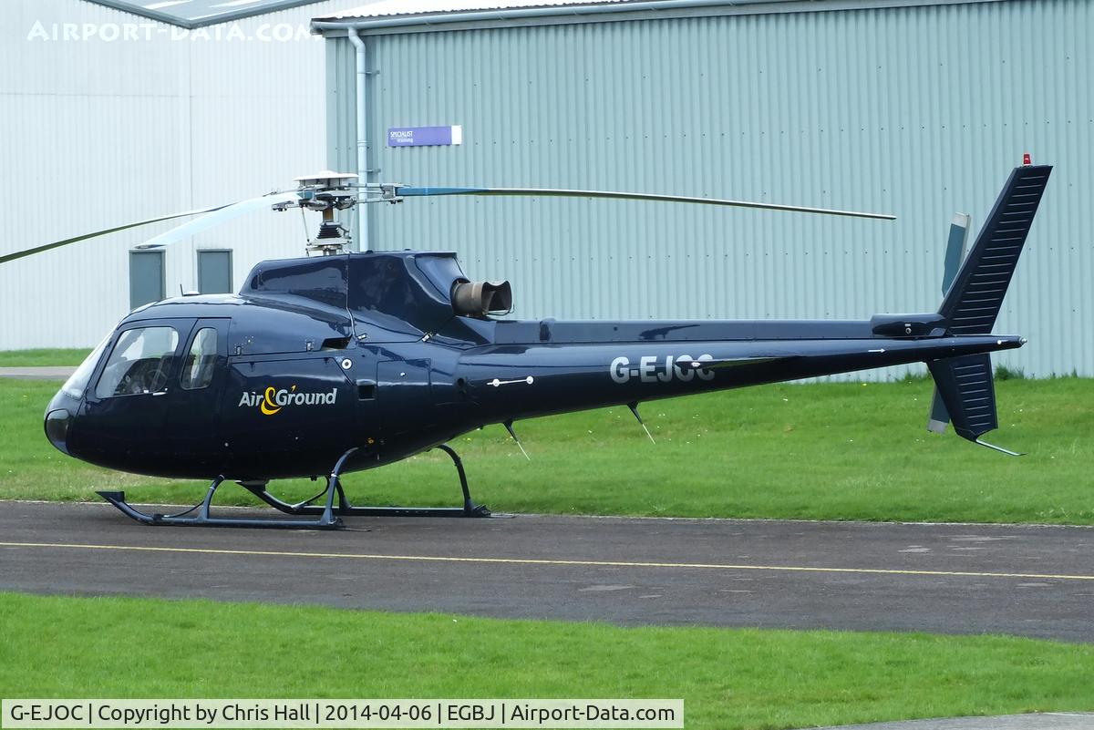 G-EJOC, 1981 Aerospatiale AS-350B Ecureuil C/N 1465, Still wearing Air & Ground titles, now registered to MK's Supermarket