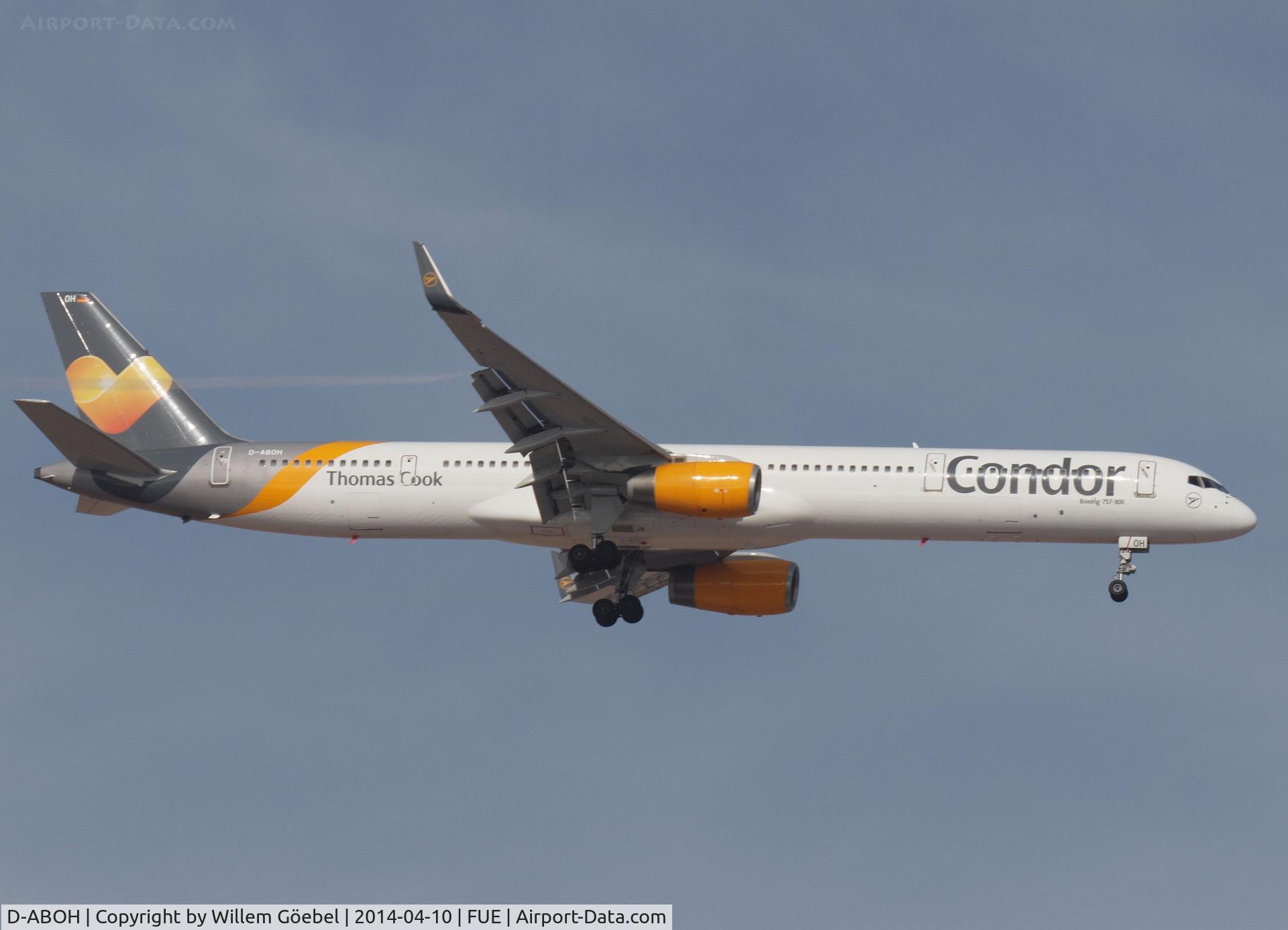 D-ABOH, 1999 Boeing 757-330 C/N 30030, Prepare for landing on Fuertefentura Airport