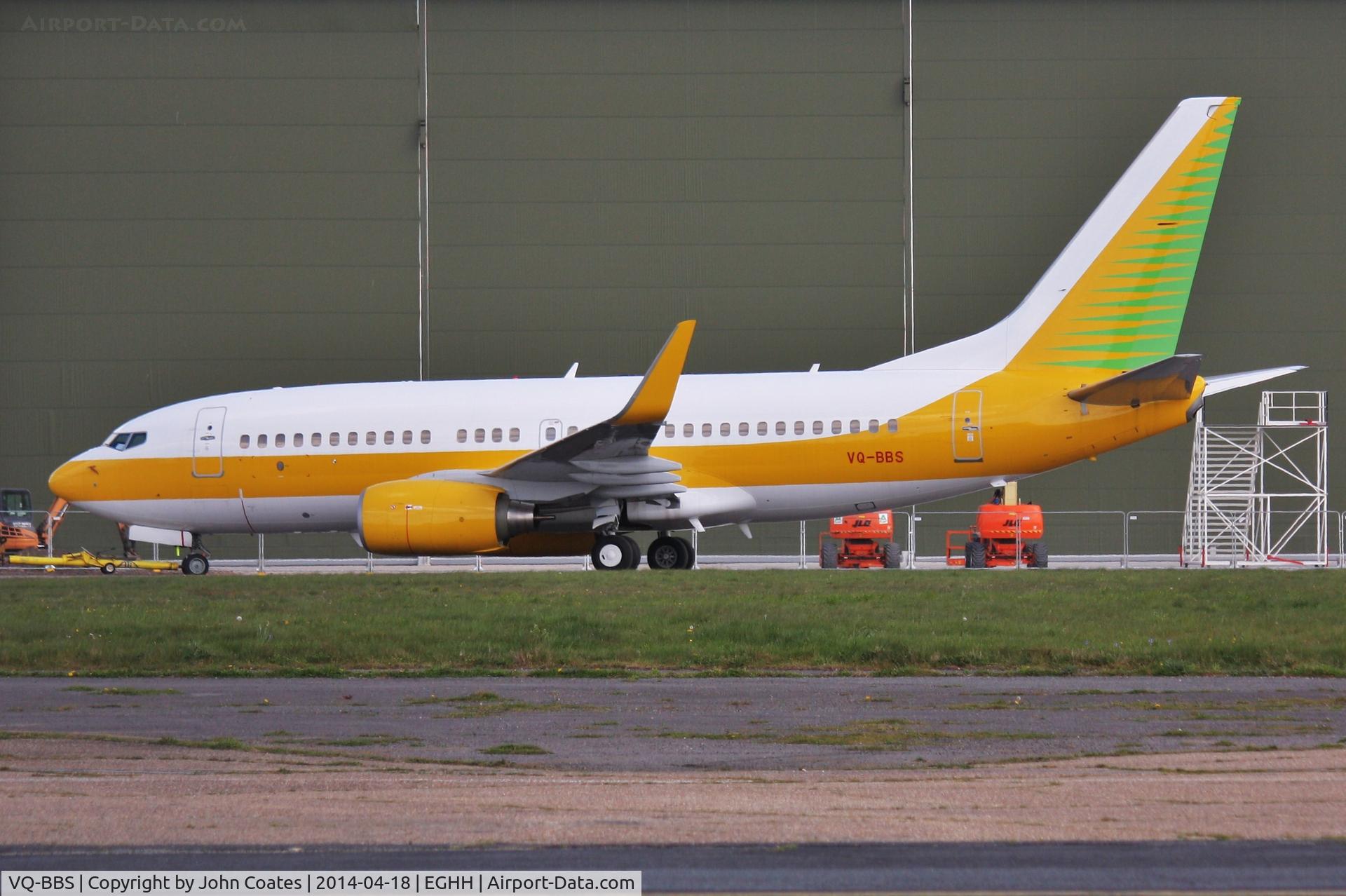 VQ-BBS, 2005 Boeing 737-7AK BBJ C/N 34303, Being parked