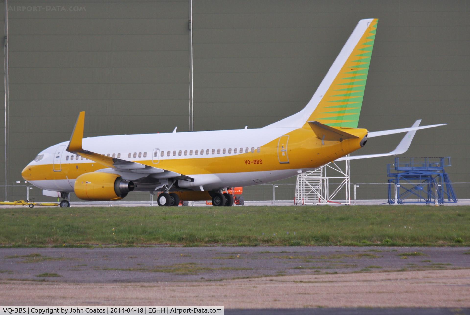VQ-BBS, 2005 Boeing 737-7AK BBJ C/N 34303, Being parked