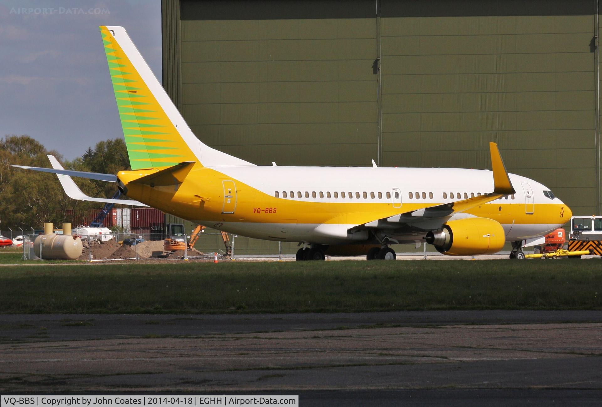 VQ-BBS, 2005 Boeing 737-7AK BBJ C/N 34303, Being parked