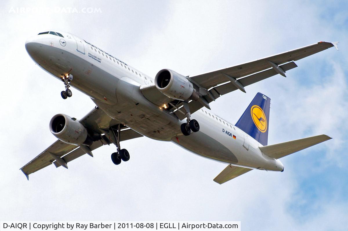 D-AIQR, 1992 Airbus A320-211 C/N 382, Airbus A320-211 [0382] (Lufthansa) Home~G 08/08/2011. On approach 27R.
