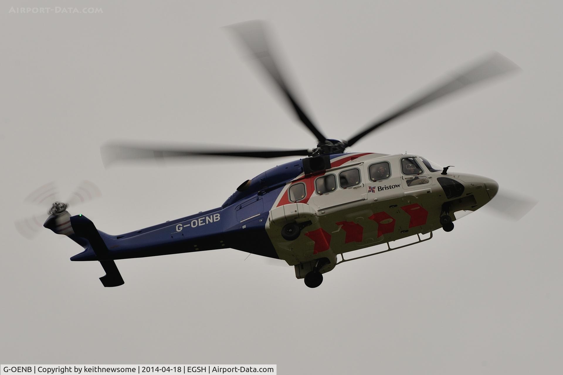G-OENB, 2013 AgustaWestland AW189 C/N 49008, Late in the day delivery !
