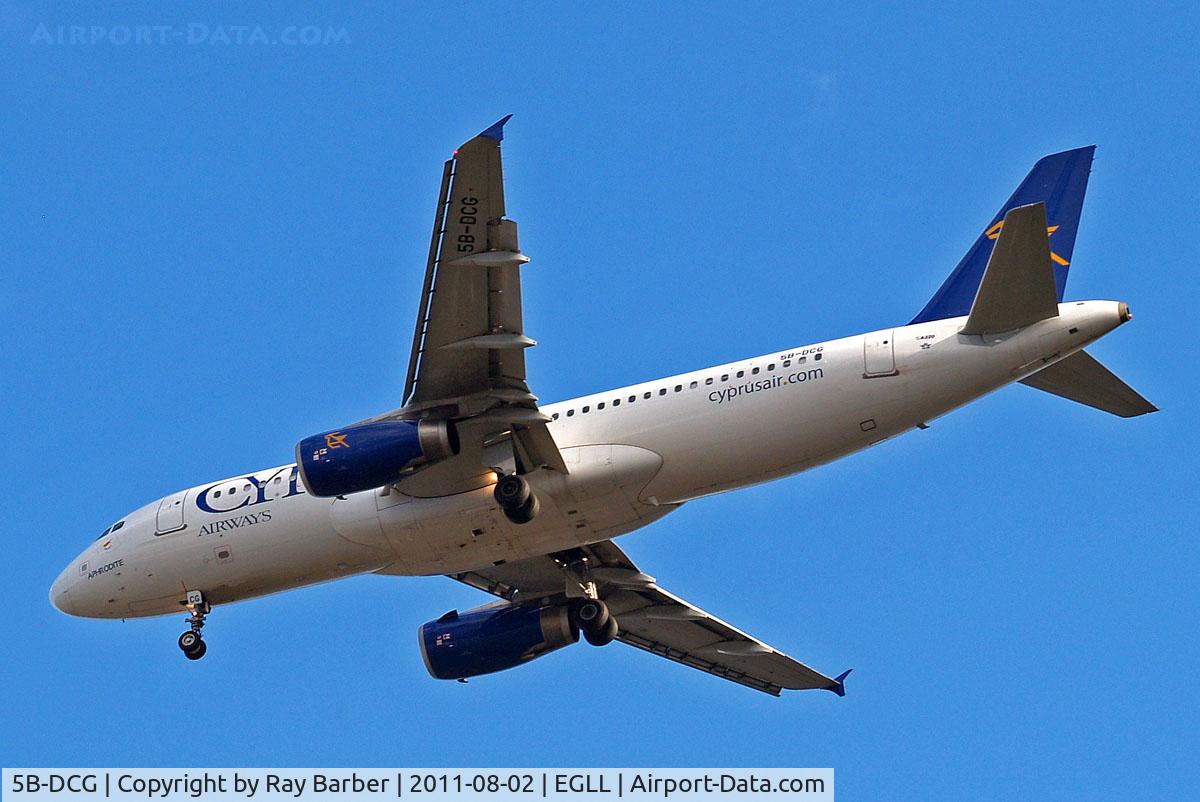 5B-DCG, 2010 Airbus A320-232 C/N 4197, 5B-DCG   Airbus A320-232 [4197] (Cyprus Airways) Home~G 02/08/2011. On approach 27R.