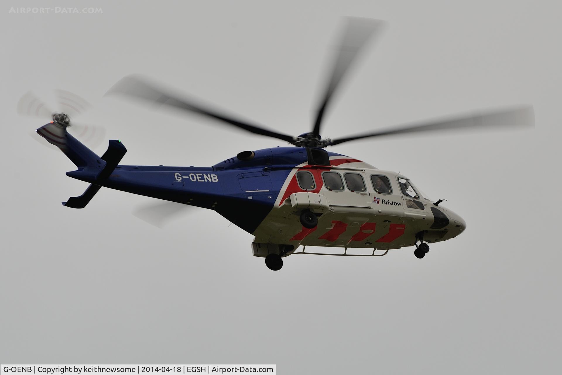 G-OENB, 2013 AgustaWestland AW189 C/N 49008, Late evening delivery flight !