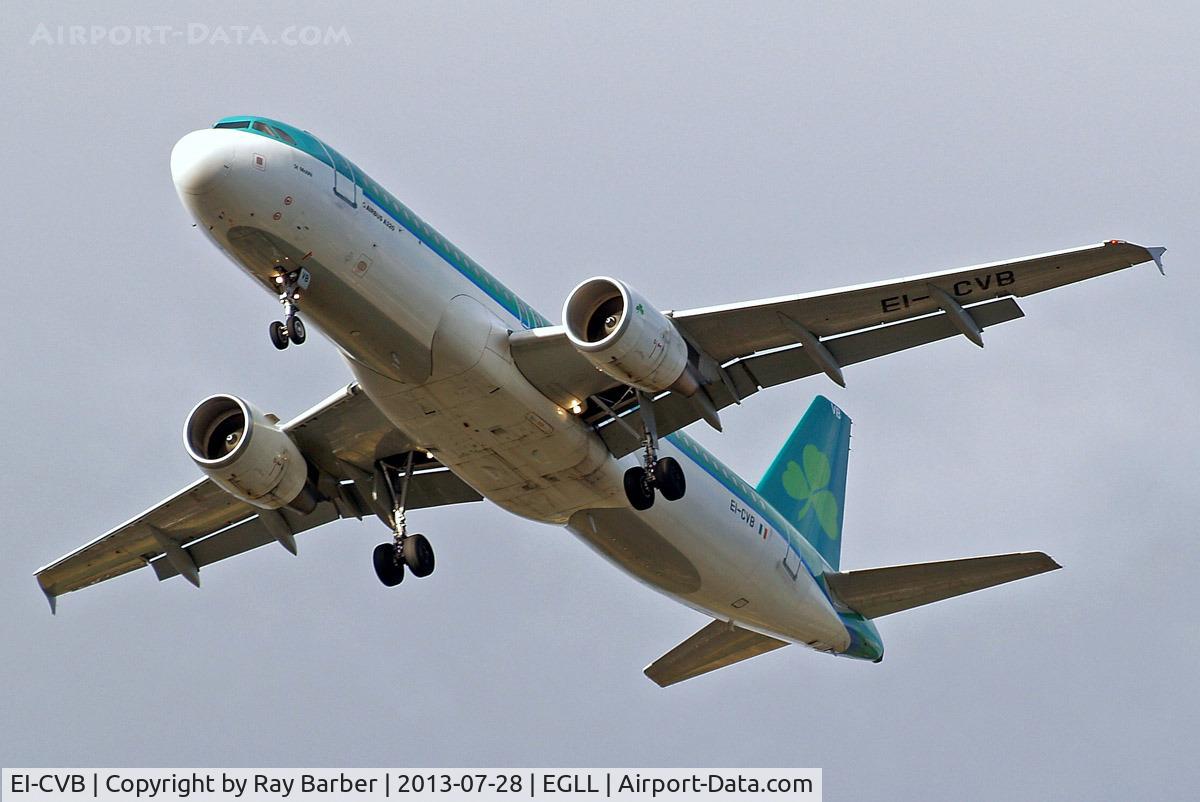 EI-CVB, 2000 Airbus A320-214 C/N 1394, Airbus A320-214 [1394] (Aer Lingus) Home~G 28/07/2013. On approach 27R.
